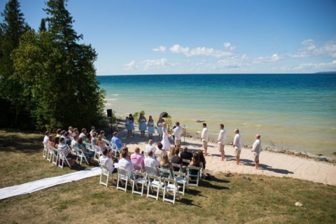 bay harbor michigan wedding photo