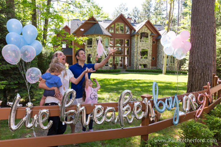 baby reveal session photo