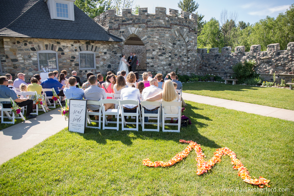 Knights Castle Courtyard Wedding Castle Farms Charlevoix Michigan 