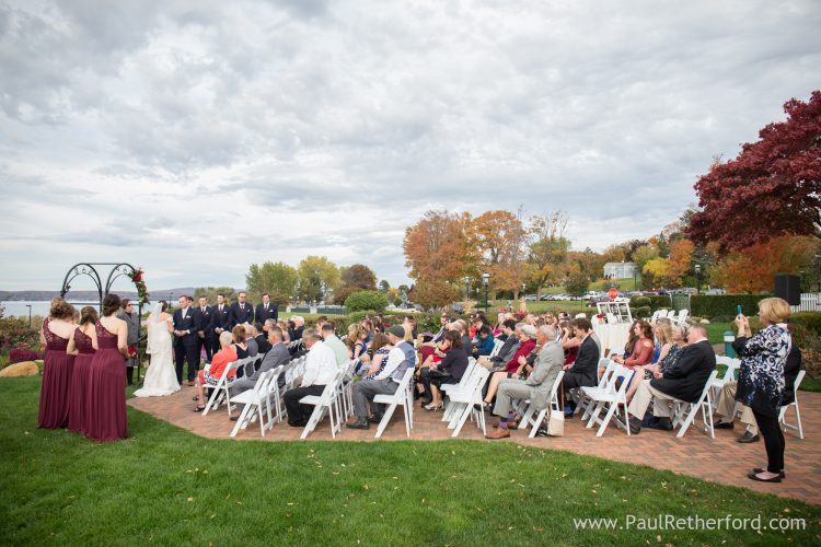 perry hotel tea garden veranda wedding ceremony photo