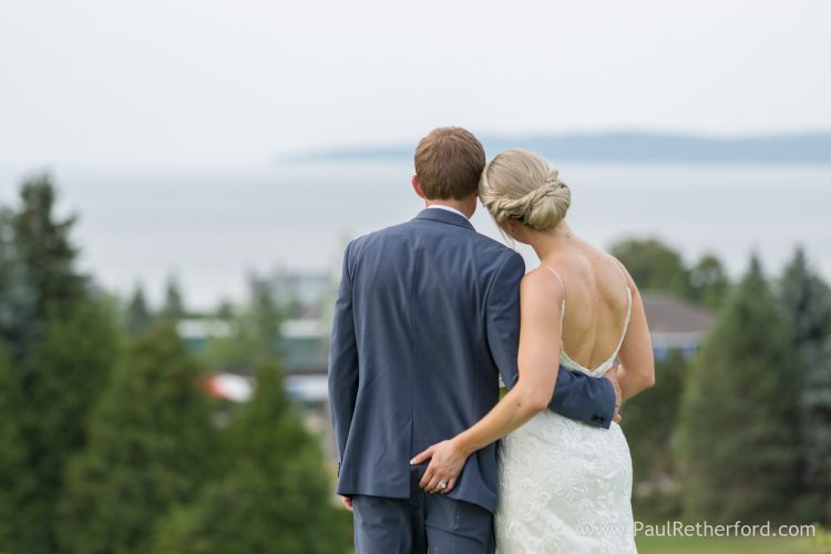 crooked tree golf course wedding photo