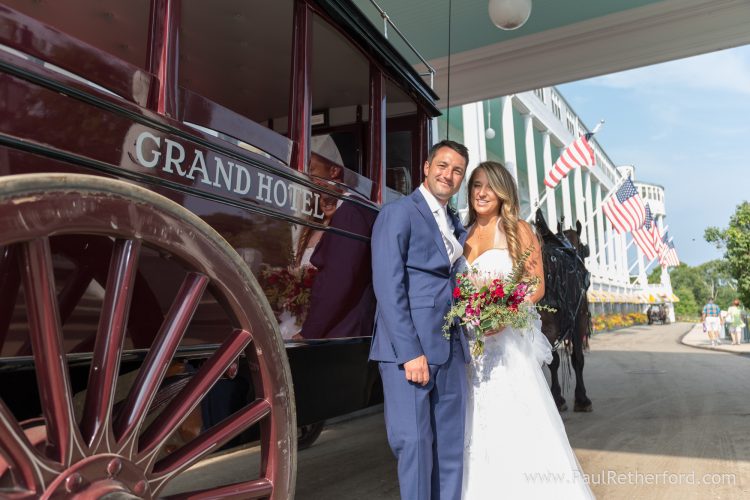 mackinac island grand hotel wedding photo