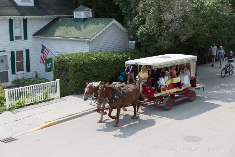 wedding carriage mackinac island photo