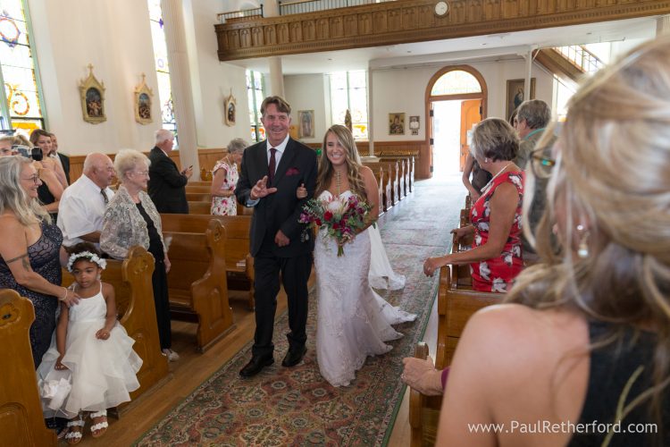 ste anne church mackinac island wedding photo