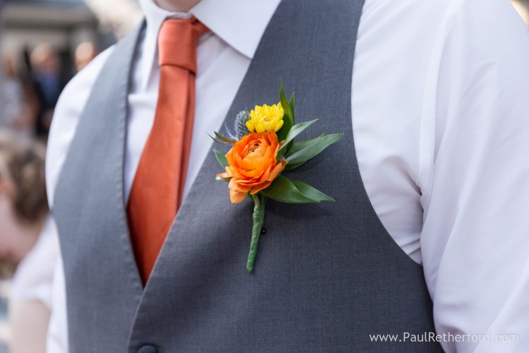 orange wedding flower photo northern michigan