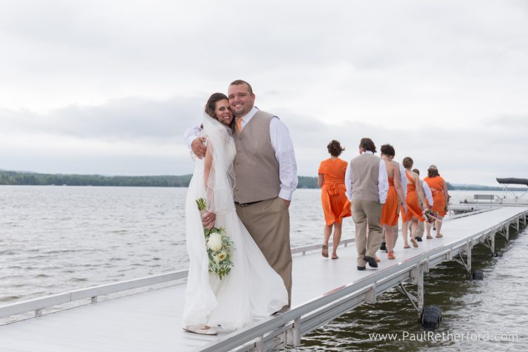 orange wedding dress photo