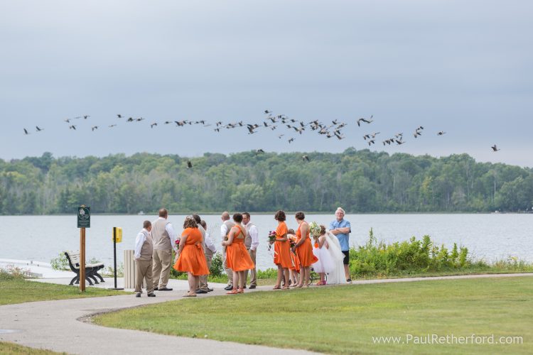up north lake wedding photo