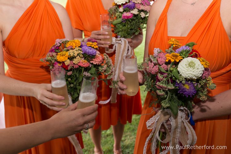 orange wedding color photo