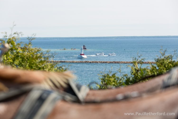 mackinac island views east bluff photo