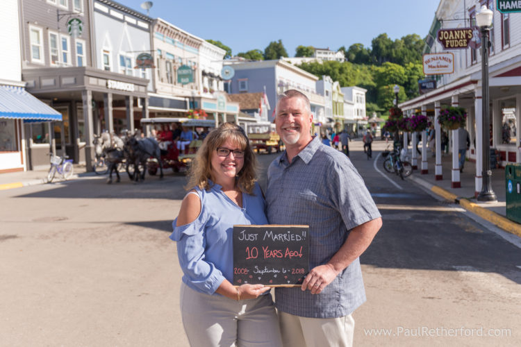 anniversary photo mackinac island