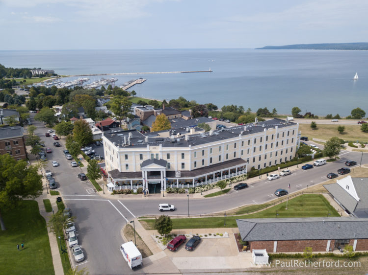 staffords perry hotel aerial photo petoskey