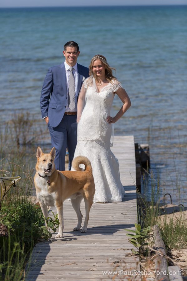 charlevoix michigan dog friendly wedding photo