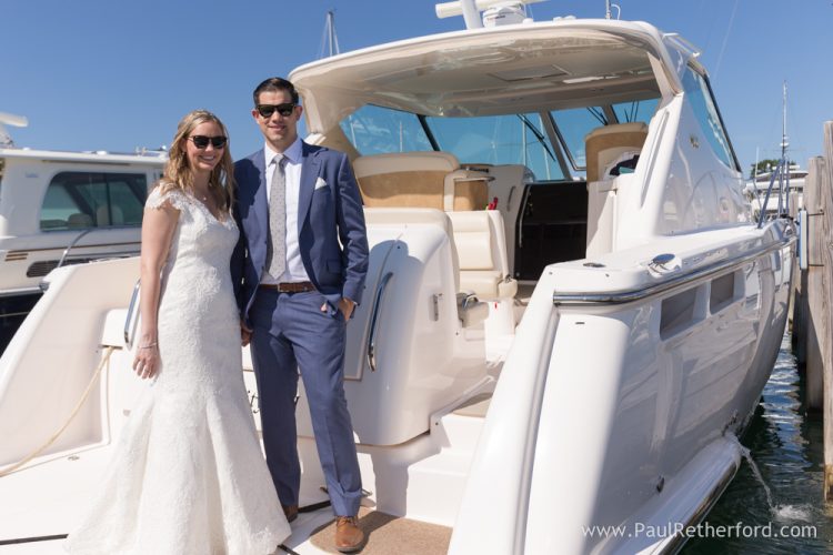 charlevoix harbor wedding photo