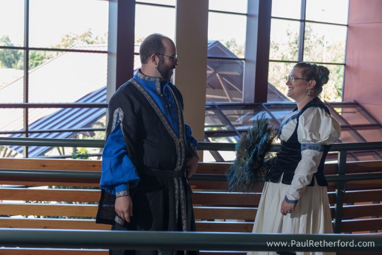 first look medieval wedding photo