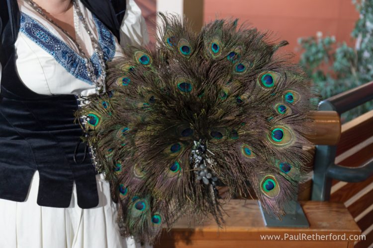 peacock feather bouquet photo
