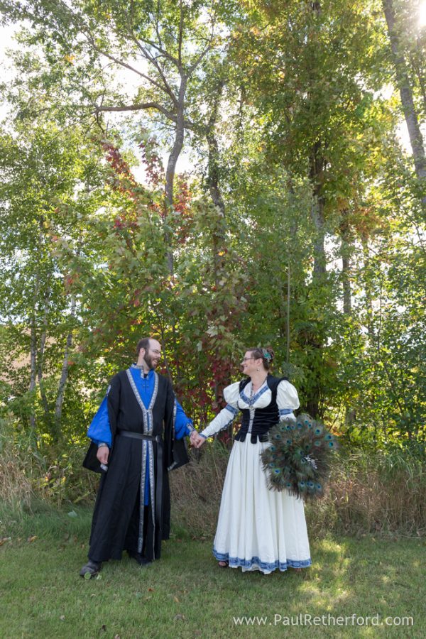 first look medieval wedding photo
