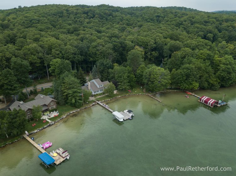 aerial photo walloon lake michigan 