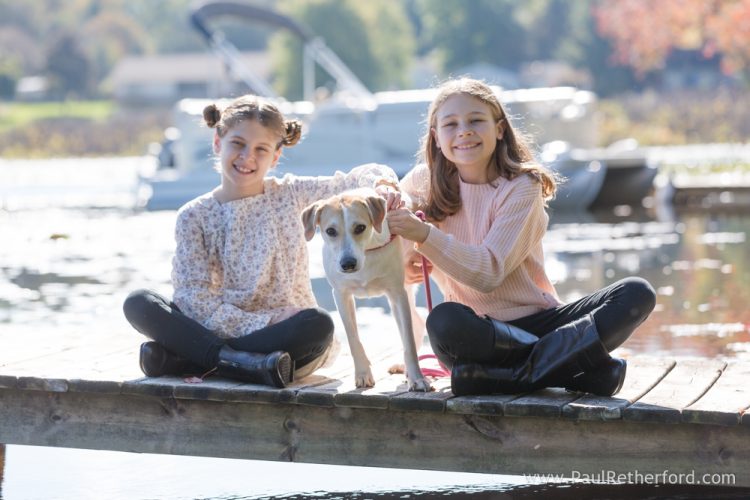 kid and pet dog photo michigan