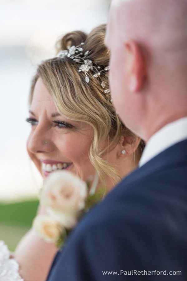 beautiful bride makeup gun lake wedding