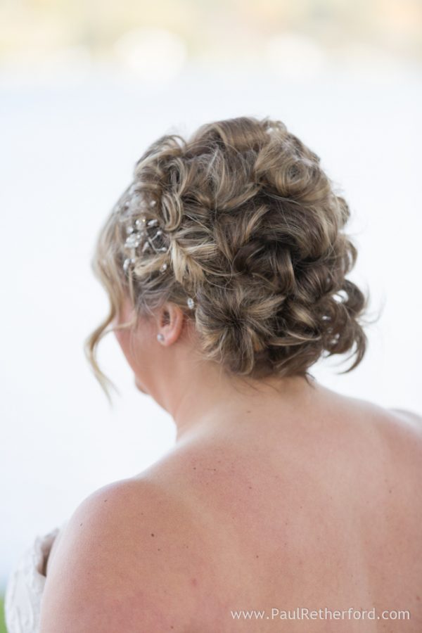 bride wedding hair boathouse villa photo