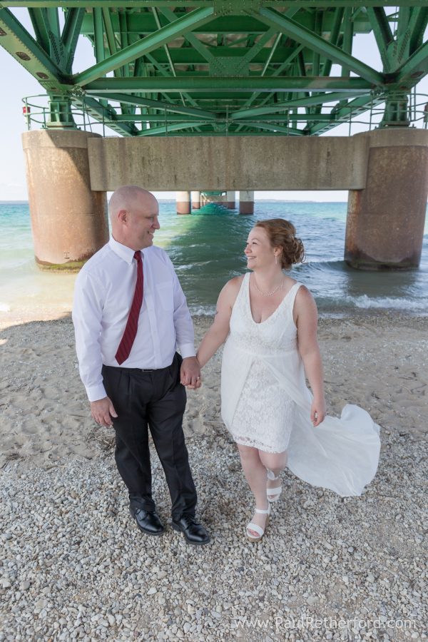 wedding photography mackinac bridge photo