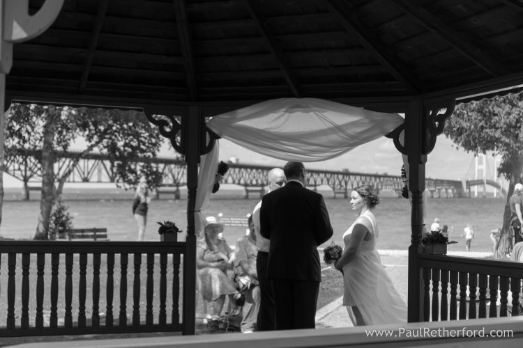 bridgeview gazebo mackinaw city michigan photo
