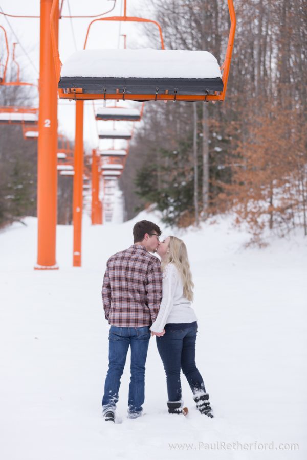 love winter engagement photo petoskey