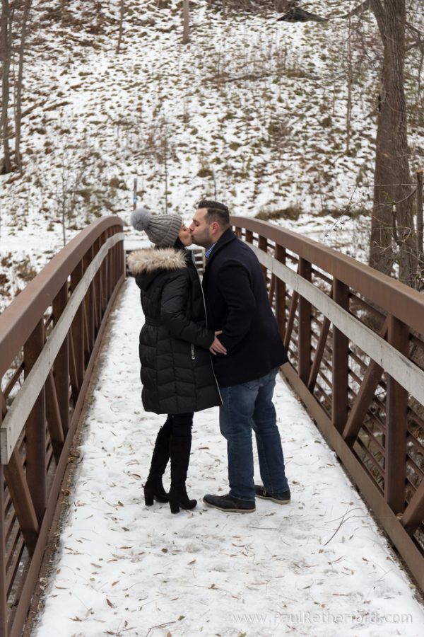 winter engagement petoskey michigan photo