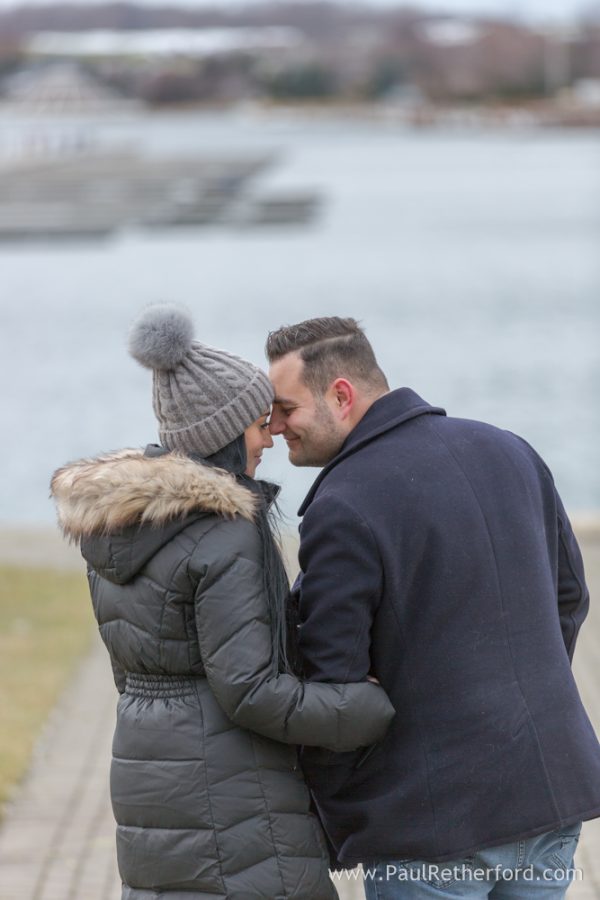 bay harbor engagement photo