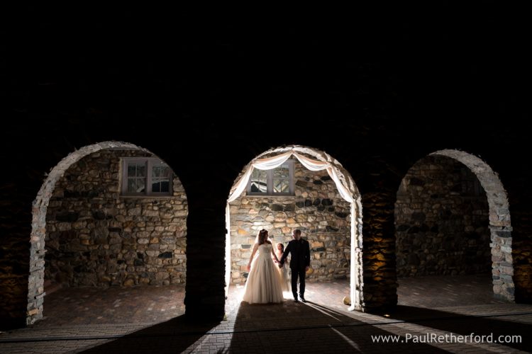castle farms night wedding photo