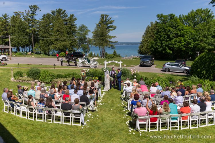 Stafford's Bay View Inn outdoor Wedding Petoskey Michigan Photography