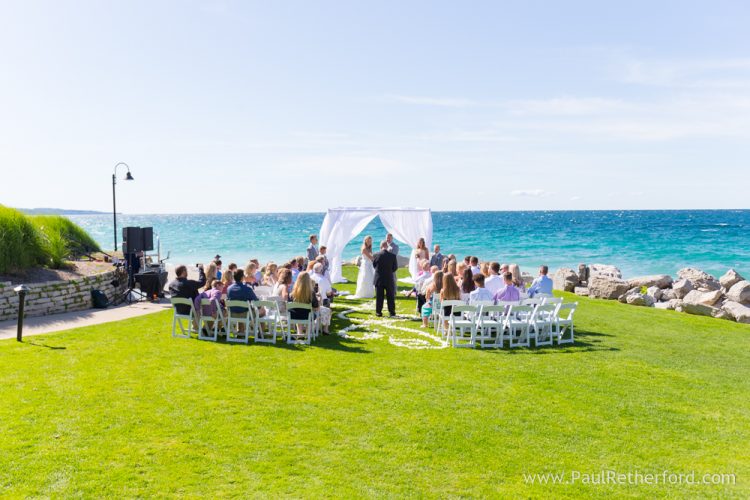 Northern Michigan Inn at Bay Harbor Lake Michigan waterfront Wedding Photography