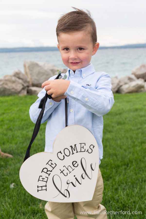 Intimate Inn Bay Harbor waterfront Wedding Ceremony Lake Michigan Photography