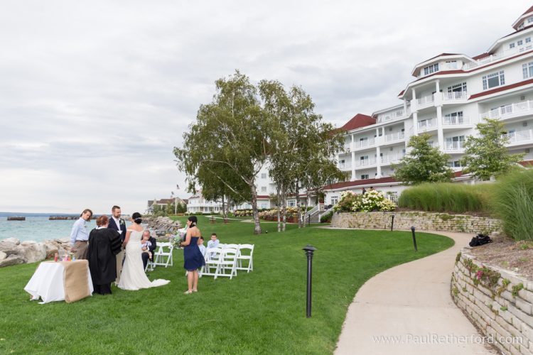 Intimate Inn Bay Harbor waterfront Wedding Ceremony Lake Michigan Photography