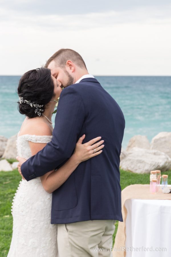 Intimate Inn Bay Harbor waterfront Wedding Ceremony Lake Michigan Photography