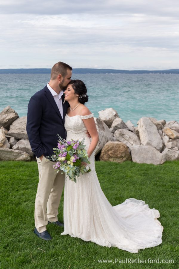 Intimate Inn Bay Harbor waterfront Wedding Ceremony Lake Michigan Photography