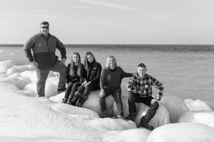 Family Photography winter Bayfront park Petoskey Michigan