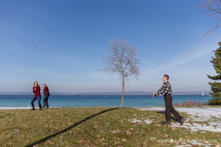 Family Photography winter Bayfront park Petoskey Michigan