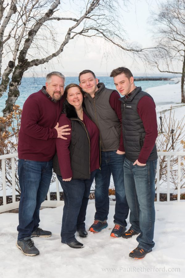 Winter family photo Inn at Bay Harbor Northern Michigan