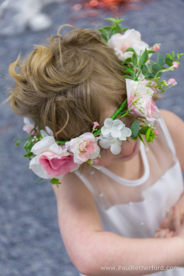 child tiara wedding photo