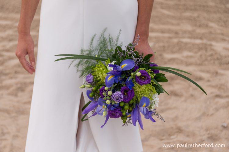 purple wedding flowers bay harbor