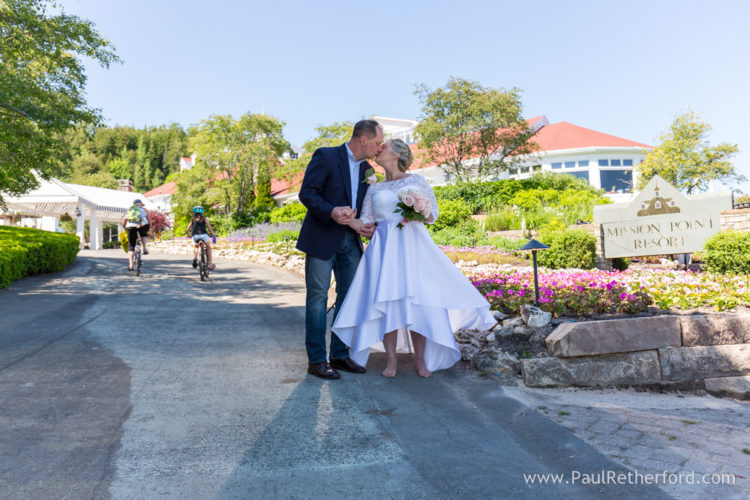 mackinac island wedding photo