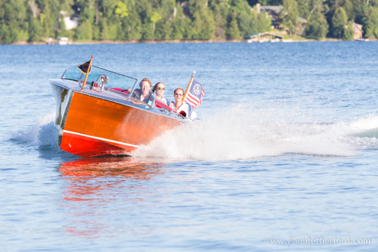 Walloon Lake Engagement Photography HackerCraft Wooden Boat Northern Michigan 