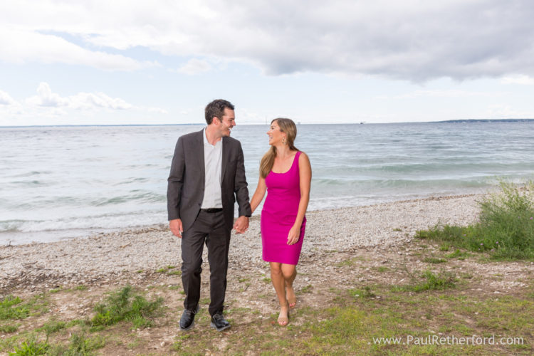 Grand Hotel surprise Engagement Mackinac Island Northern Michigan 