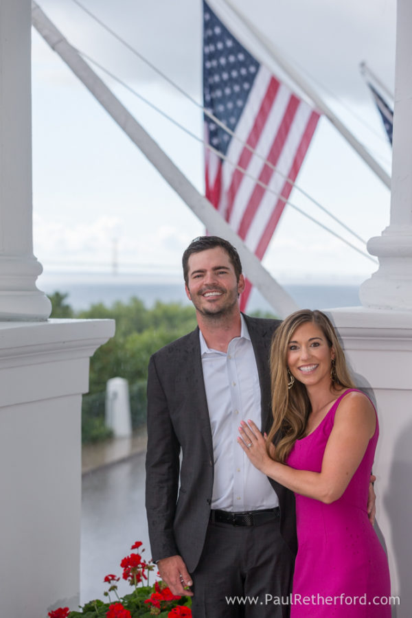 Grand Hotel surprise Engagement Mackinac Island Northern Michigan 