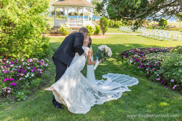 Mission Point Resort outdoor gazebo promenade deck Wedding Photography Emily Mike