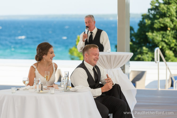 Mission Point Resort outdoor gazebo promenade deck Wedding Photography Emily Mike