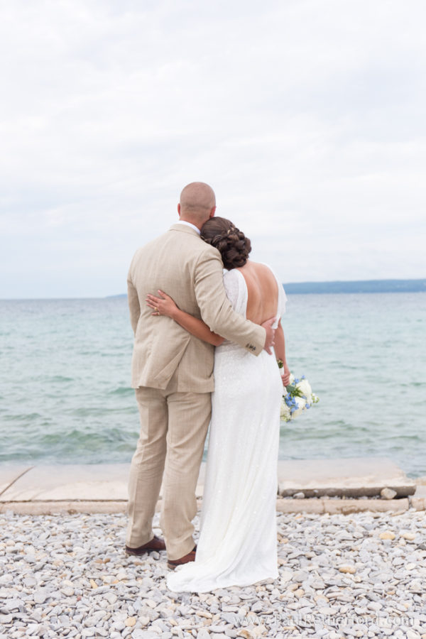 Bay Harbor Sunset Beach Intimate Wedding Photography Northern Michigan
