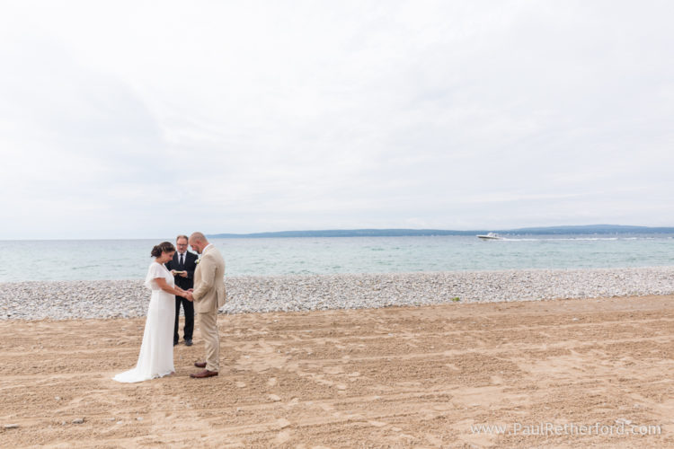 Bay Harbor Sunset Beach Intimate Wedding Photography Northern Michigan