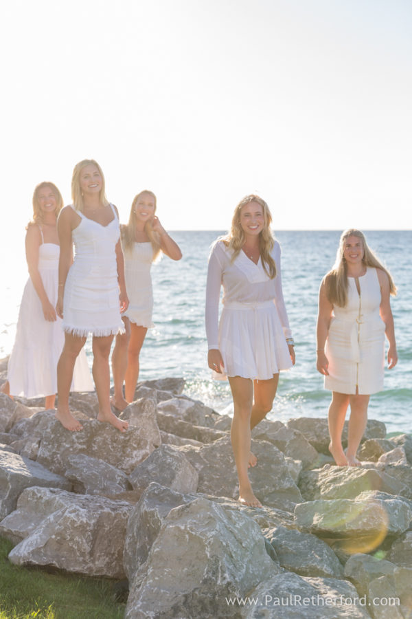 College graduation photo shoot Bay Harbor Northern Michigan Georgetown Grads